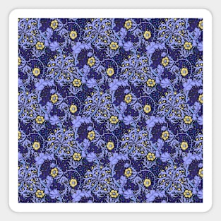 John Henry Dearle Seaweed Pattern in Blue and Yellow Magnet